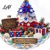 Xmas Tree Hanging Decor Christmas Acrylic Pendant for Holiday Decoration 2D Flat Ocean Theme Ornament Personalized Home Party Decor Lightweight