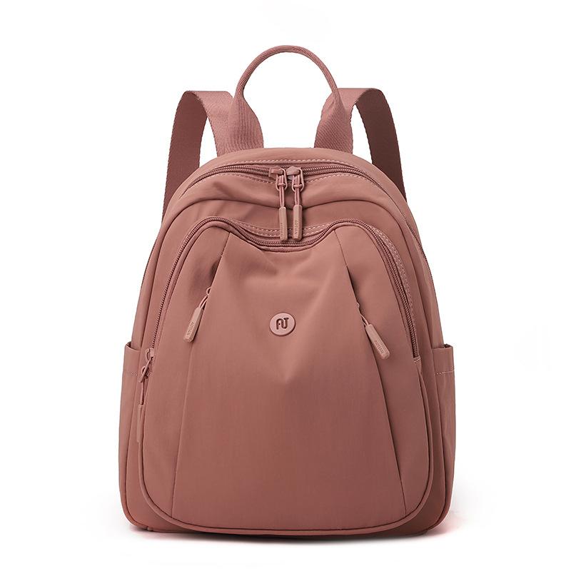 Solid Color Women's Backpack Student Schoolbag