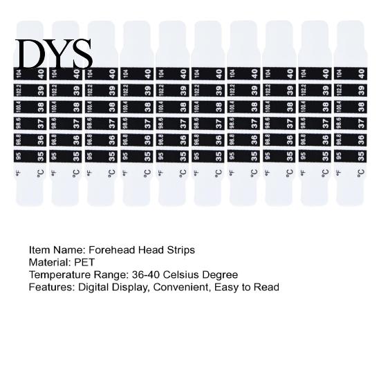 Temperature Measuring Stickers 10Pcs Test Accurate Digital Display Color-changing Reusable Body Convenient Adhesive Children Forehead Head Strips