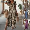 Fashion Summer Spring Short Sleeve V-Neck Casual Dresses