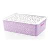 Hollow Desktop Underwear Storage Box with Lid - Plastic Drawer Organizer for Bras & Underwear