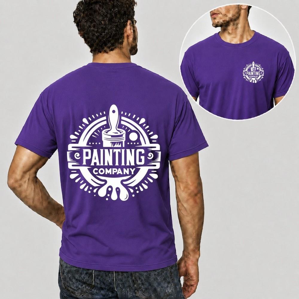Unisexs Personalised Work T Shirt Custom Company Logo Painter Plumber Mechanic Gift