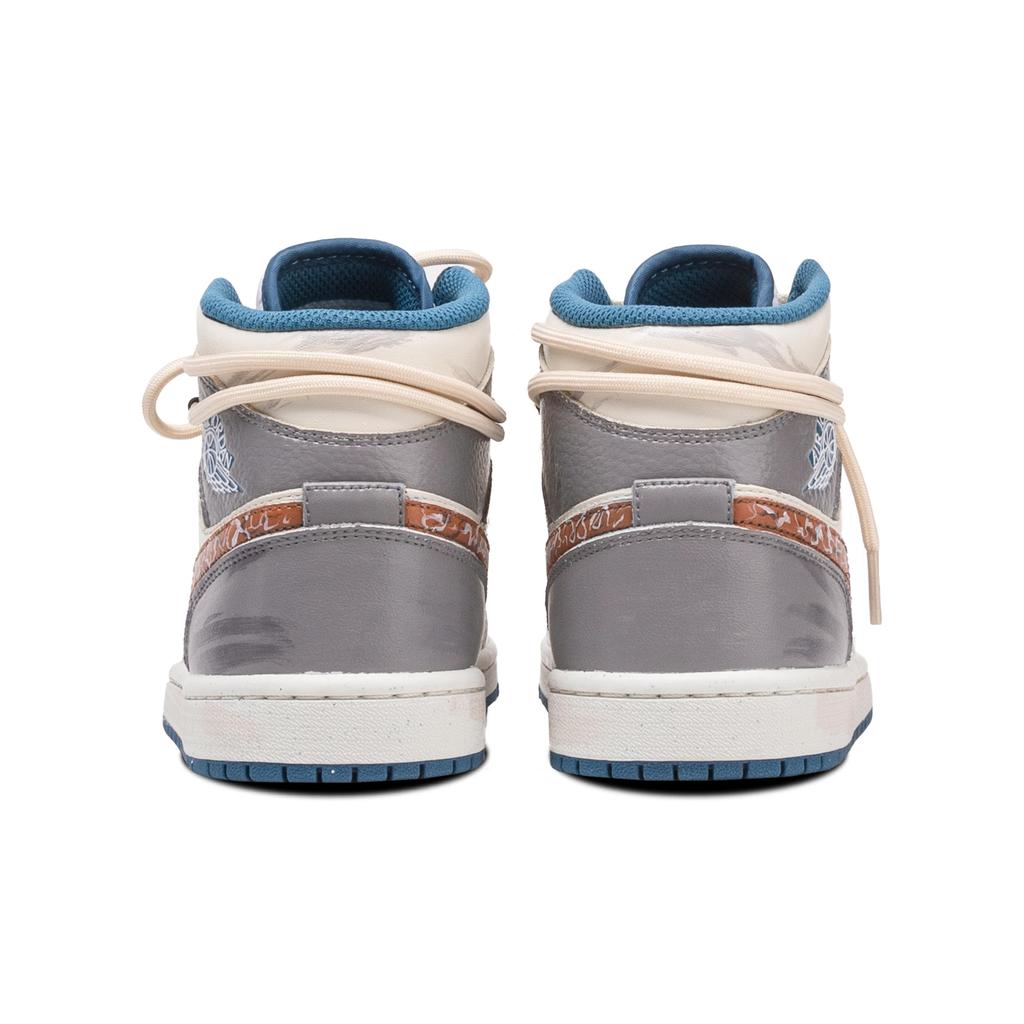 Jordan Air Jordan 1 MID Okra Leather Slip Resistant Abrasion Resistant Slip Resistant Abrasion Resistant Mid top FN5215-141(Team63-)