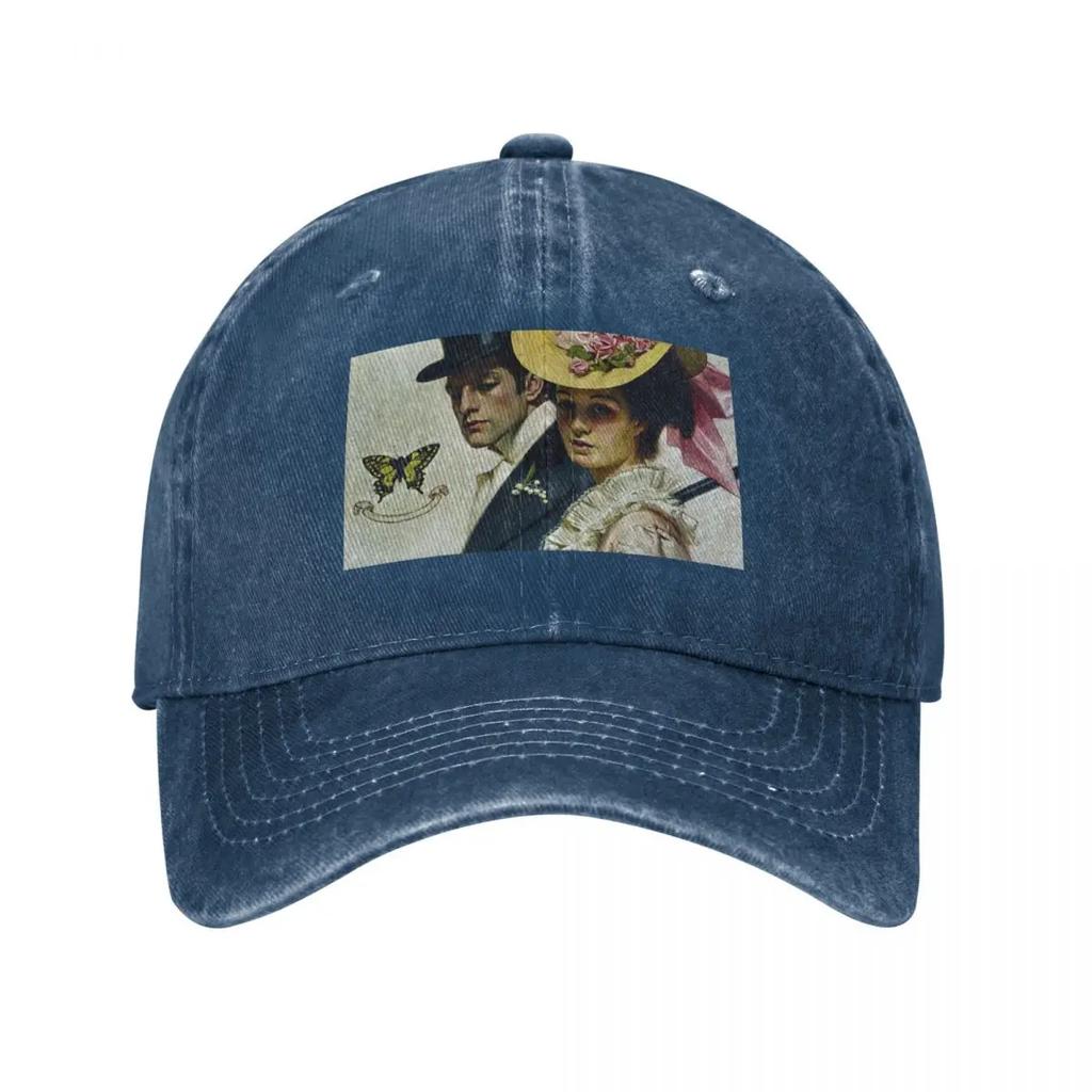 Victorian Unisex and Women Taking a Stroll Vintage Fashion Art Baseball Cap Trucker Cap Sun Hat Unisex Luxury Brand Womens