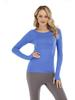 Women's Quick Dry Long Sleeve Yoga & Running Top - Round Neck, Sweat-Wicking, Fitness T-Shirt
