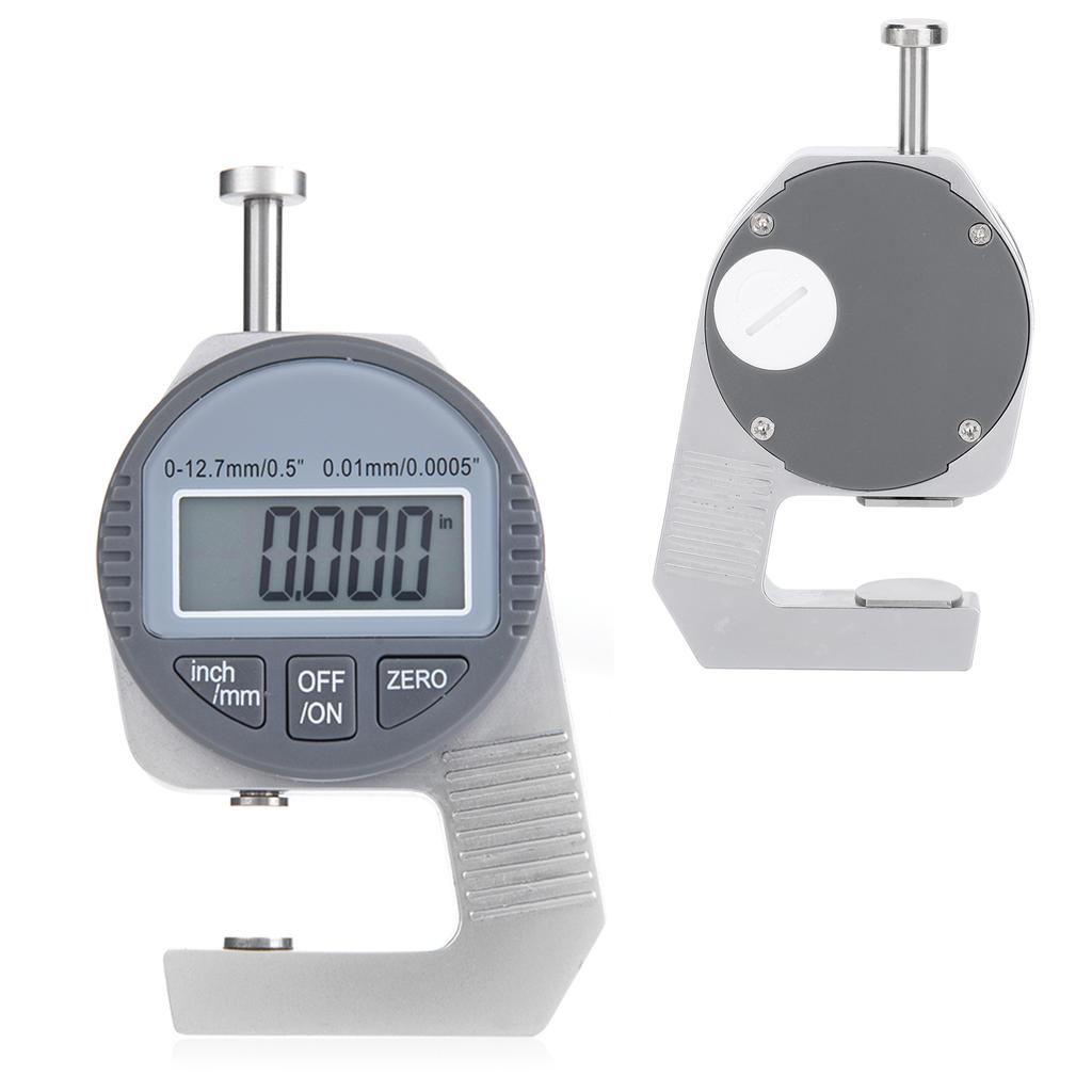 Digital LCD Readout Percentile Thickness Gauge 0 12.7mm 0.5  0.01mm   0.0005  Flat Measure Head