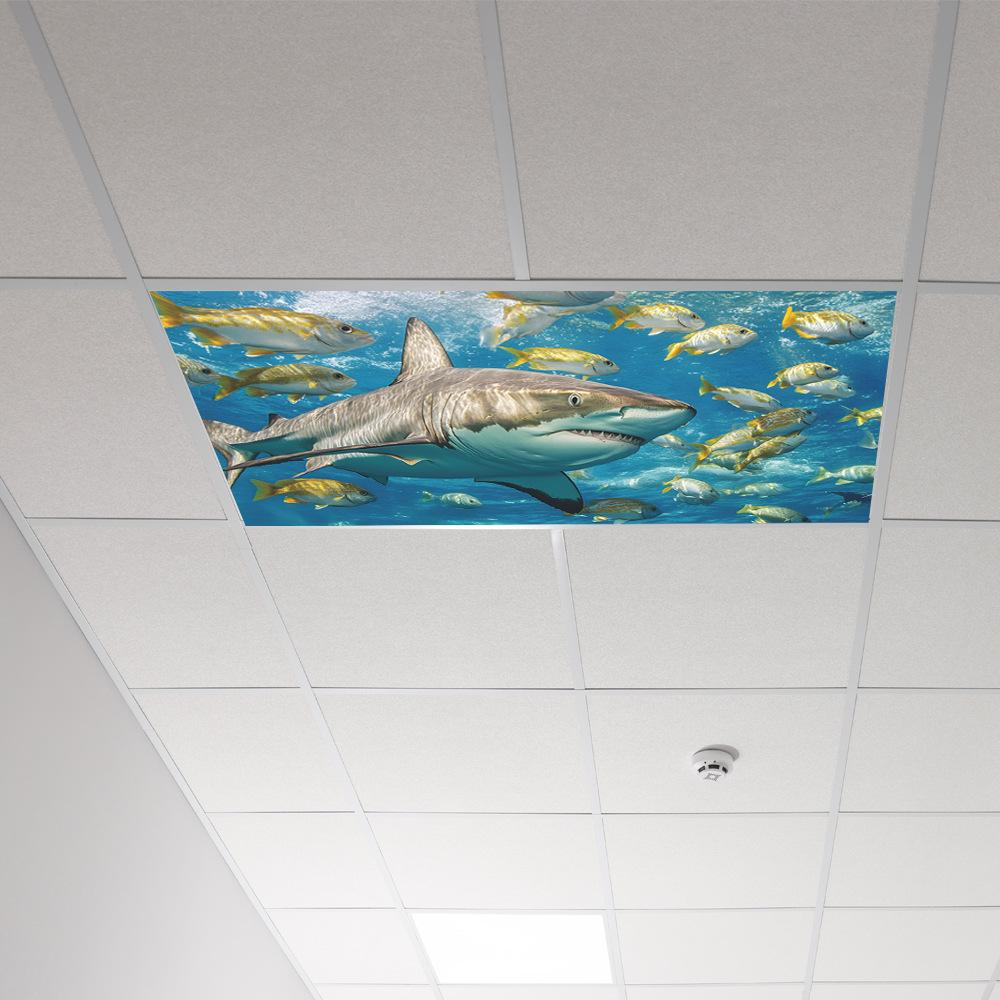 Underwater World Shark Living Room Bedroom Ceiling Home Wall Beautification and Decoration Stickers