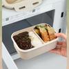 1pc Wheat Straw Lunch Box, Bento Box for Students, Portable Sealed Compartment Lunch Container for Microwave,back to school
