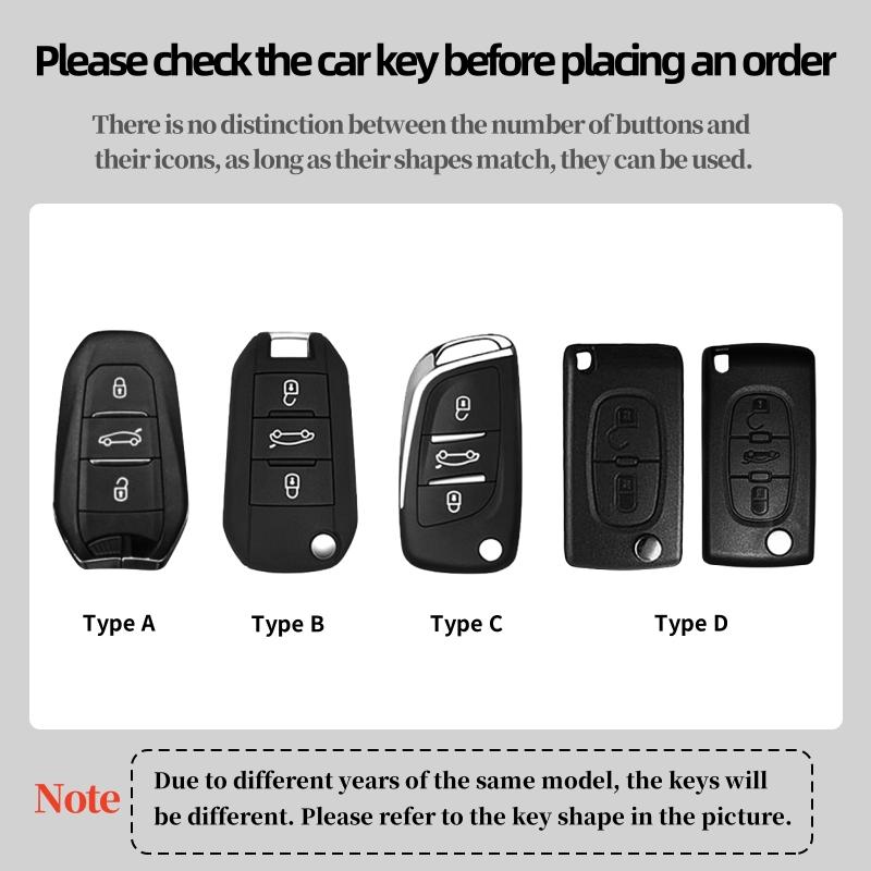 Zinc Alloy Car Key Case Cover For Peugeot 301 308 408 508 2008 308S 3008 4008 5008 307 Accessories Leather Keychain Bag Holder