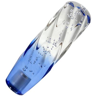 Tonra Crystal Shift Knob Universal Adapter M8 M10 M12 45x150mm 280g MT AT Car Twist Transparent X Blue
