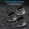 Vertical Wireless Mouse Adjustable DPI Ergonomic Mouse Rechargeable Tri-Mode BT+2.4GHz+Wired 7 Buttons for PC Laptop Mac