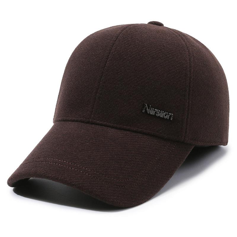 

Теплые шапки для людей среднего и пожилого возраста, простые и модные уличные защитные наушники, бейсболки, солнцезащитные кепки и кепки с солнцезащитным козырьком, мужские Adjustable темно-коричневого