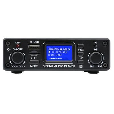 LCD Portable Digital Audio Player with 25W*2 Amplifier High Quality Music Player with Bluetooth/USB/SD/AUX/OPT/REC Features
