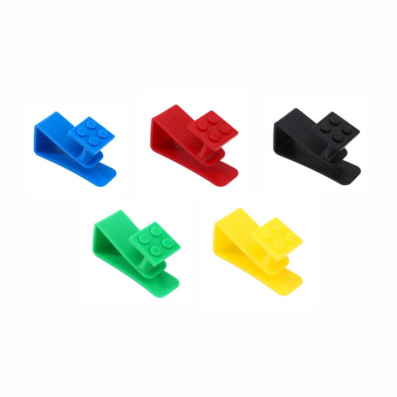 

5pcs Kitchen Cabinet Door Hooks Creative Building Block Shape Towel Hanging Holder Bathroom Punch-free Towels Hooks Organizer