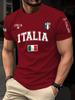 Summer ITALIA Print Print Casual Men'S Clothing Trendy Short-Sleeve Round-Neck Women's T-Shirts Tops Tee