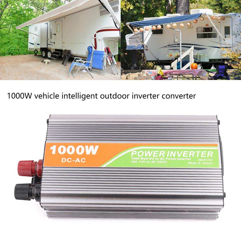 1000W Vehicle Inverter With Overload Protections, Suitable For Car Caravans Professional Outdoor Photography