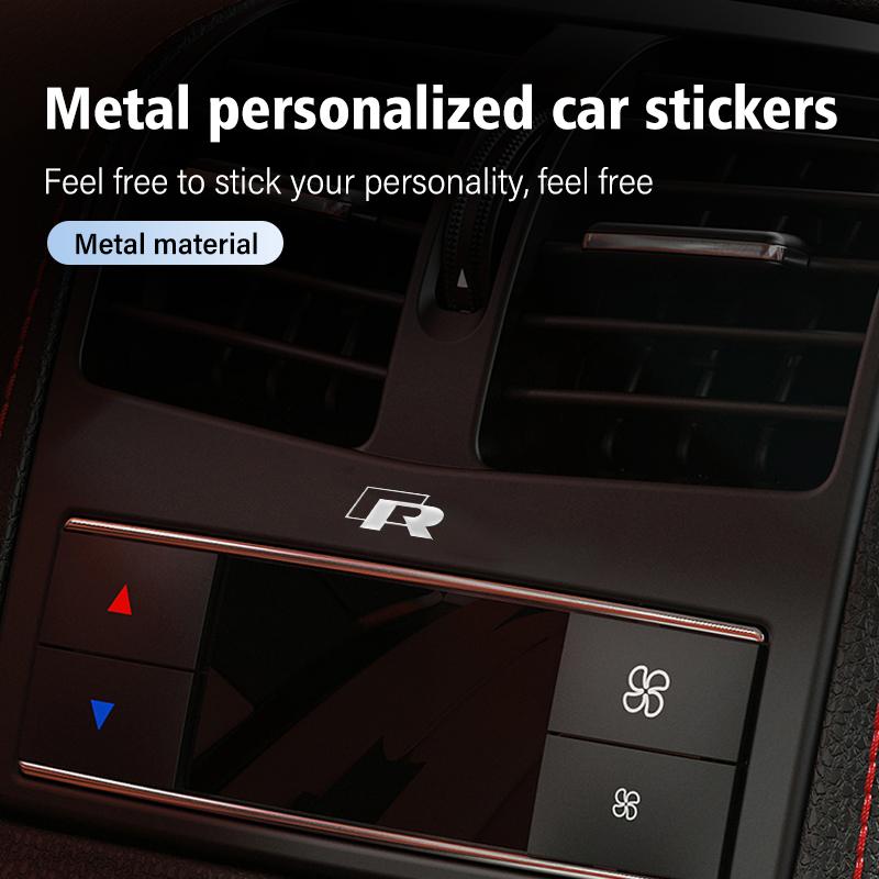 4/8pcs Car Accessories Nickel Metal Interior Badge Stickers For Volkswagen VW Golf Jetta Passat mk4 mk5 mk6 CC B5 B6 B7 Golf 4
