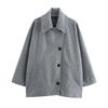 Abbigliamento da donna, Cappotto di lana di nicchia francese Moda Rever Mantella a maniche lunghe corta