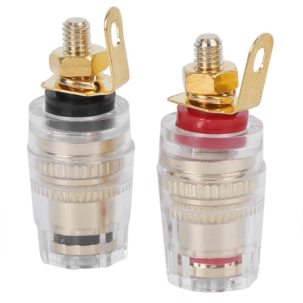 10Pcs Black and Red Speaker Terminal Binding Post Copper-gold Plated Amplifier Terminal Audio Setup