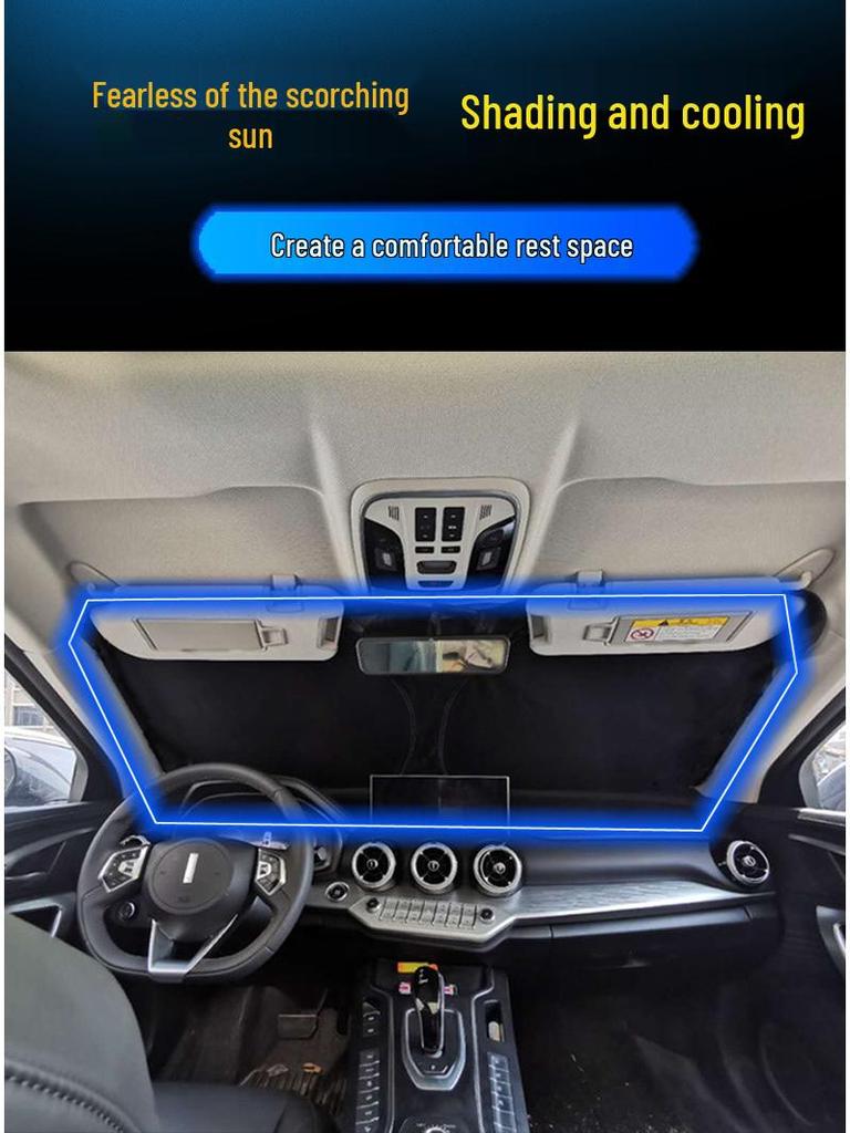 Custom Sunshade for MINI PACEMAN - Full Blackout Front Windshield Protection, Double-Layer Folding Design