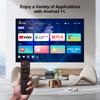 Salange Projector HA109 Android 11.0 Wifi6 BT5.0 280 ANSI 720P Smart Home Theater Tv Smartphone for 1080P 4K Video Home Cinema