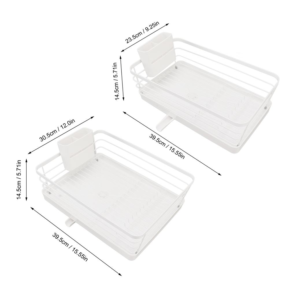 Dish Drying Racks Modern Large Capacity Dish Drainers With Draining Tray Tableware Drainer Kitchen Countertop Storage Rack Cup