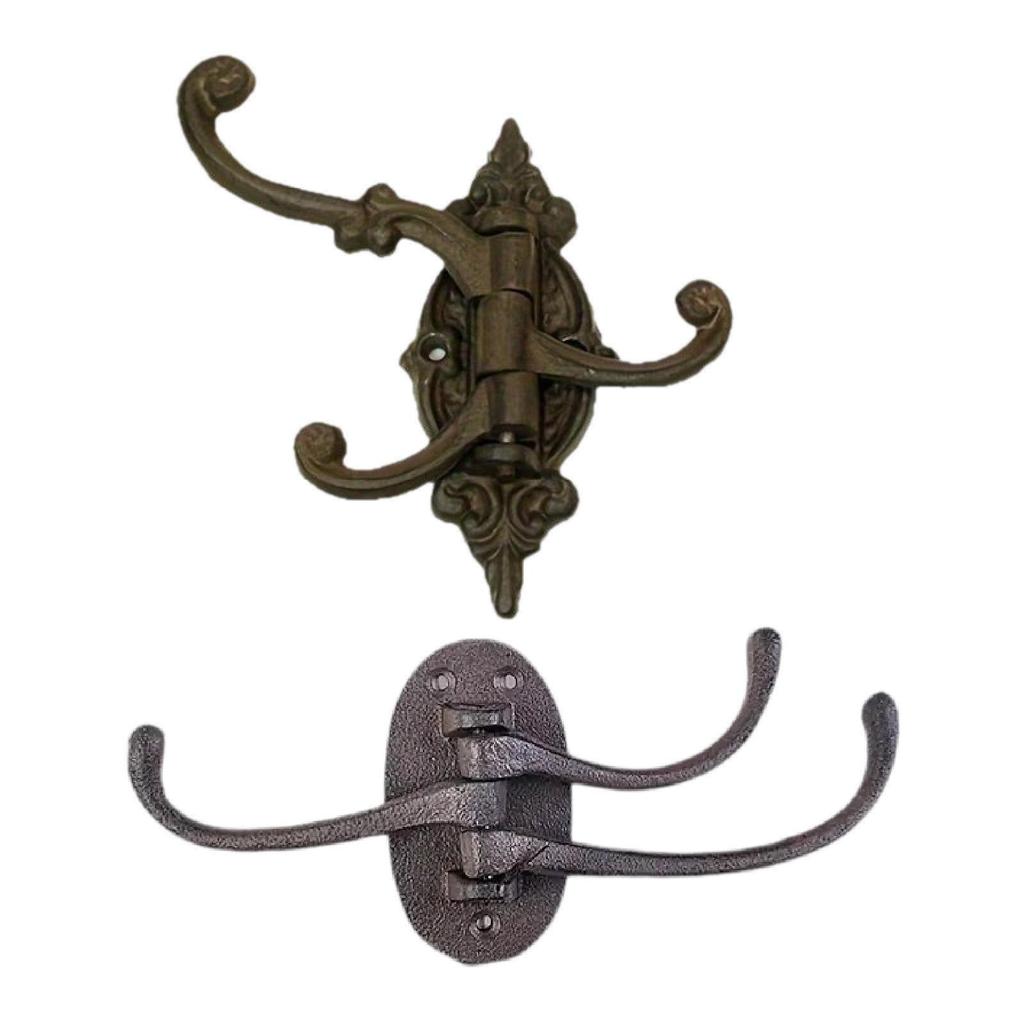 Cast Iron Hook Hanging Storage Wall Mount Key Holder Garage Organizer Shed Coat Hanger for Home Entryway Jackets Hat Mudroom