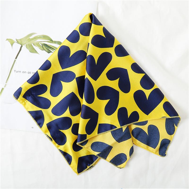 Small Silk Scarf Leopard Print Polka Dot Small Square Scarf Women'S Decorative Scarf Autumn And Winter Scarf Headscarf Headband Wrist Chic Wind