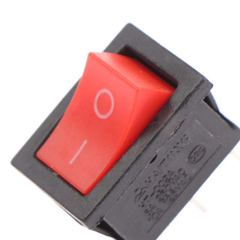 10Pcs 2Pin 21X15Mm Rocker Switch 6A/250Vac Power Switch On-Off Red Black White