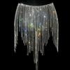 Waist Chain Body Chainsexy Shiny Tassel Rhinestone Skirt Belly Dance Body Chain