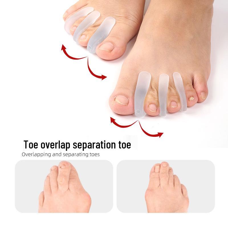 Silicone Hallux Valgus Corrector & Toe Separator with Three-Hole Design, Wearable in Shoes