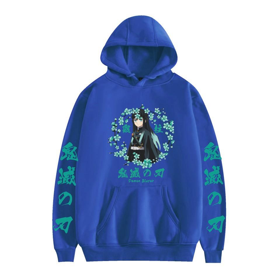 New Demon Slayer Japanese Anime Series Printed Men's Fashion Casual Hooded Long-sleeved Sweatshirt Adult Couple Pullover Top