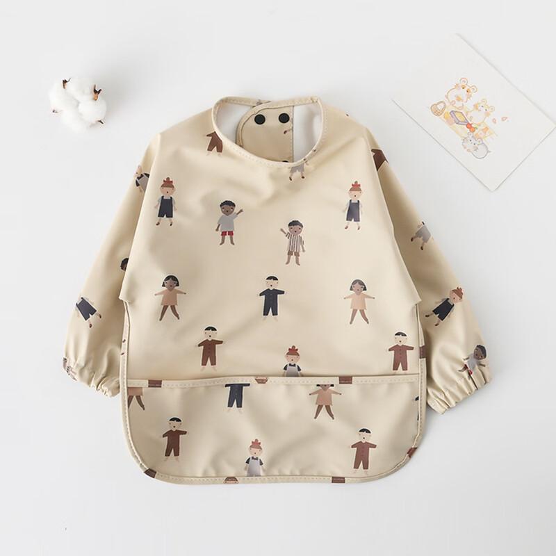 Children s Waterproof Long-Sleeve Feeding Smock Bib