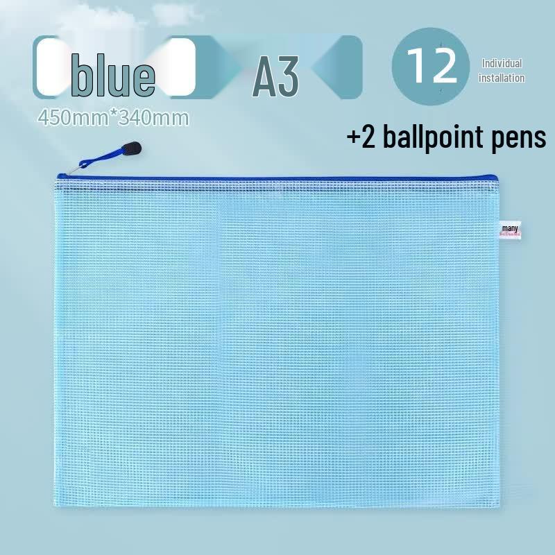 BeiDuoMei A3 Waterproof Zipper Mesh Document Bags