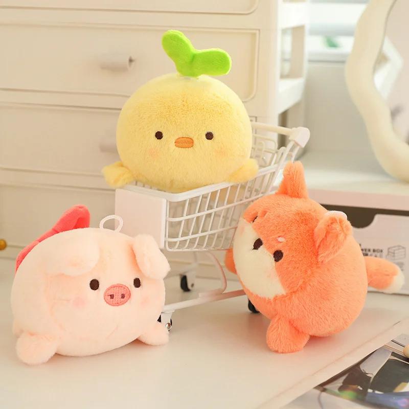 4 Style Stuffed Animals Soft Plush Toy PenguinDuck Fox Rabbit Pig Appease Dolls For Baby Boy Girl Sleeping Toys
