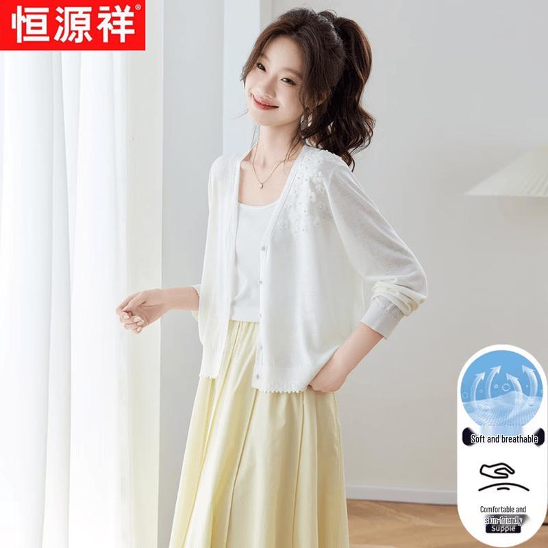 Women s Summer V-Neck Knit Cardigan L