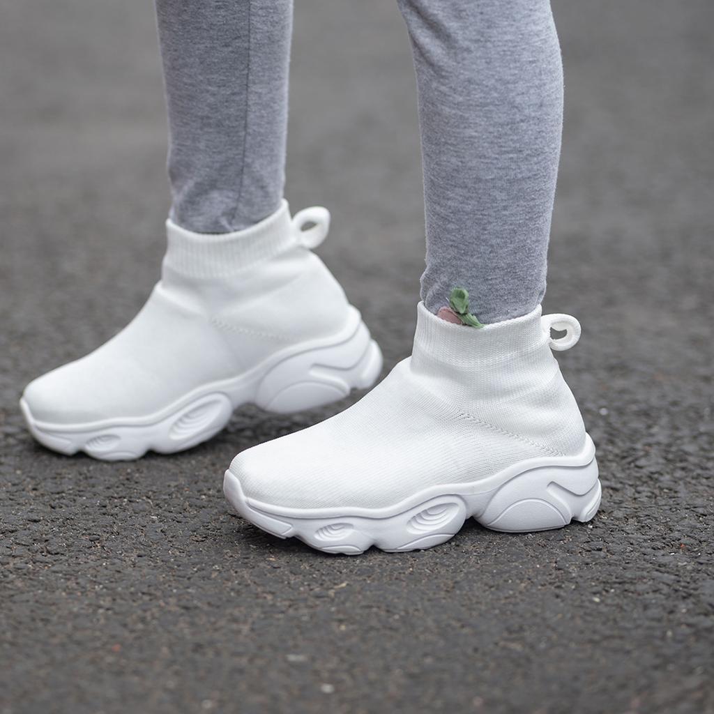 Luxus Designer High Top Kinder Sneaker Mode Strick Bequem Lässig Lauf Sport Schuhe Für Jungen Und Mädchen