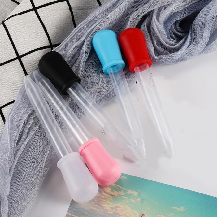 5Pcs 5ML Silicone Graduated Pipettes With Rubber Suction Top Liquid Droppers For Oil Liquid Handling In Science Labs