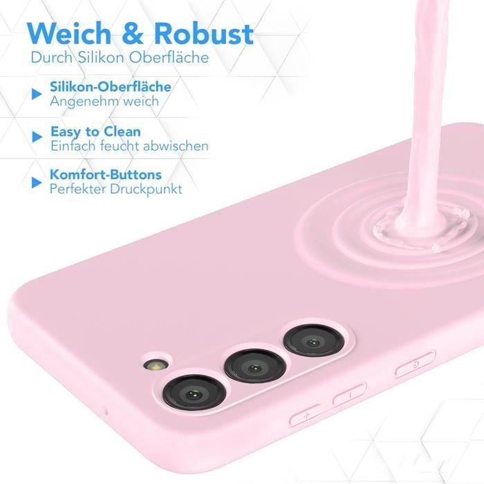 Coque - Samsung - Galaxy S24 Plus - Silicone - Antichoc - Rose Clair