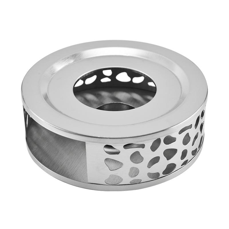 Stainless Steel Multi-Functional Tea and Coffee Warmer with Glass Pot Candle. Stainless Steel