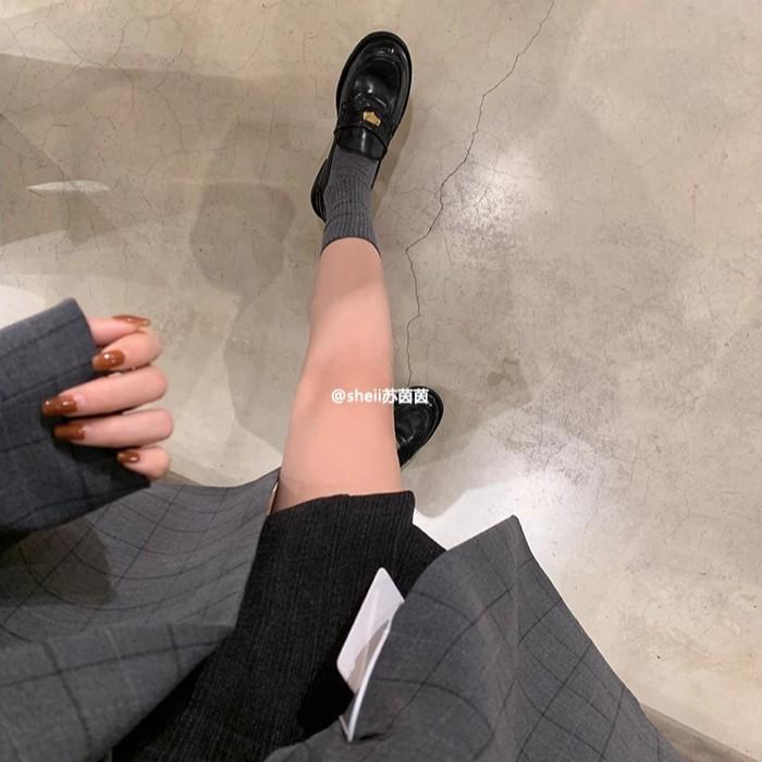 [Grape mother of the same style] Washed folds~ Horse skin retro polished small gold coins Loafu single shoes women's small leather shoes