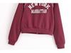 TAOP&ZA Women's Letter Print Velvet Sweatshirt Set - Early Spring Collection