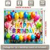 2D Children Birthday Backdrop Colorful Letter Balloon Photoshoot Background