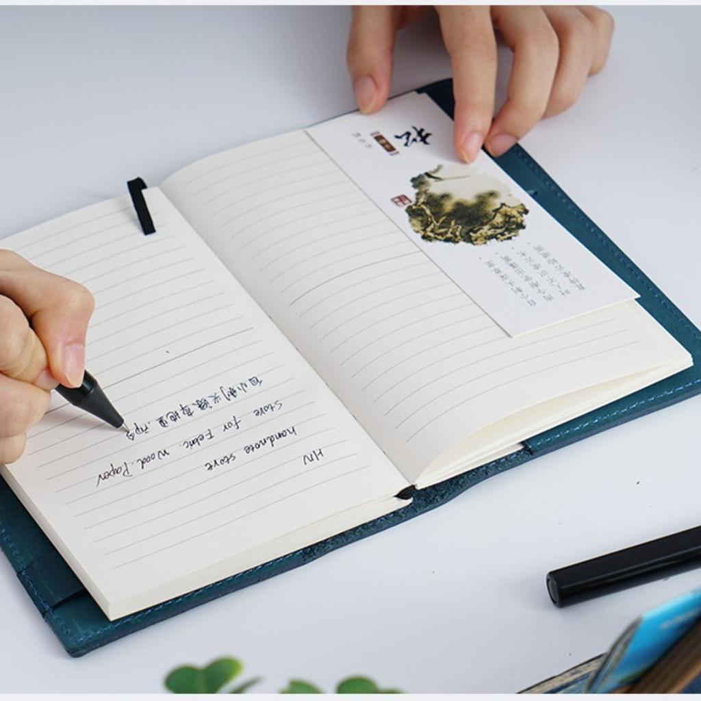 Nachfüllbares Leder A5/ B6 Slim/ A6 Notizbuch Journale Handgemachte Leder Tagebuchhülle mit 88 Blatt Papier für Schule Büro Schreiben