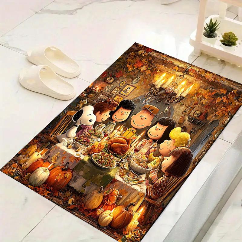 1Pc Pumpkin Parade Moonlight Rug Office Carpet Indoor Outdoor Doormat Nonslip Soft And Comfortable Living Room Christmas Halloween Gift D918101