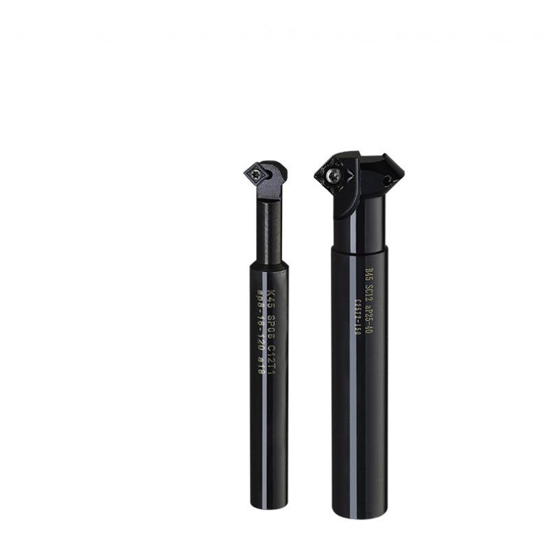 45° CNC Chamfer Tool, 2-Flute, Inner Hole, 90° Up/Down, Internal/External, Trimming, Deburring, Rounding.