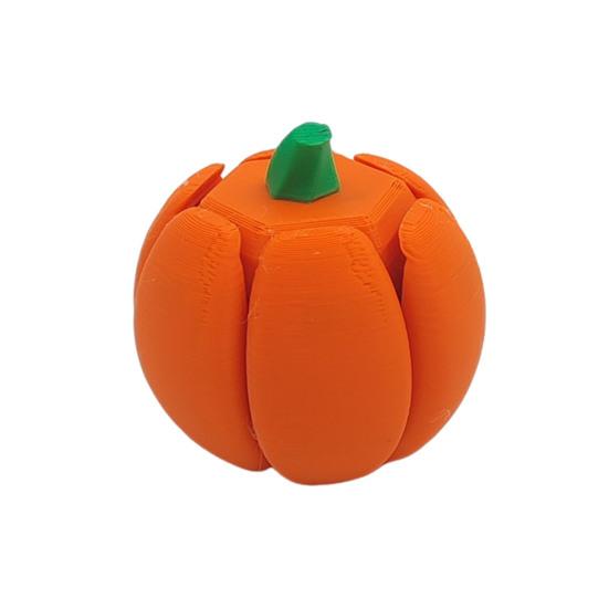 3D Printed Pumpkin Transforming Toy Flexible Pumpkin Figurine Stress Relief Toy for Halloween Thanksgiving Day Decoration