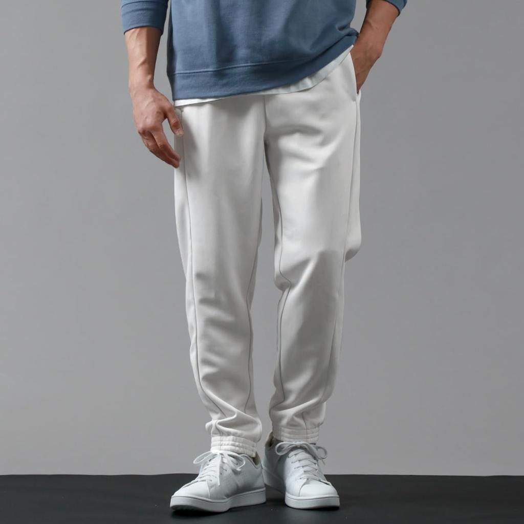 [Converse] Men's Track Pants, Jogger Pants, Logo Print, Sweatpants, Easy Pants, Loungewear, Training Pants, Light Gray, Size L