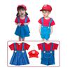 Super Mario Bros Costumes Cosplay Show Set For Kids With Stylish Cartoon Design