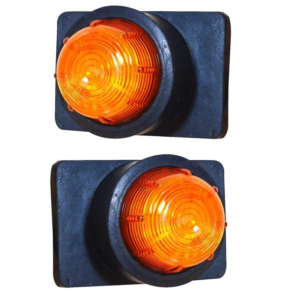 Pari of Amber Position Lamp with 12v Bulbs Suitable for Truck Trailer